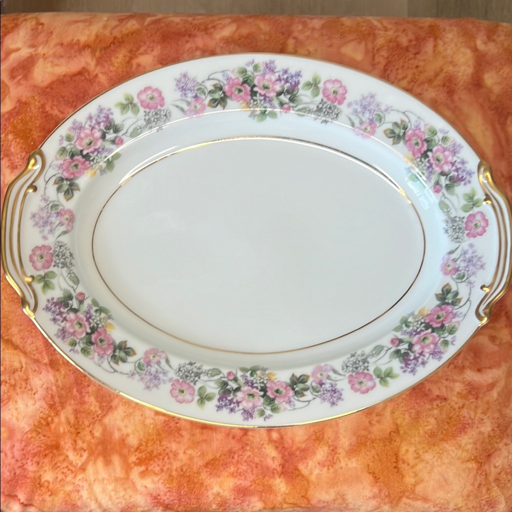 Vintage Noritake ROSELANE FLoral Platter Dish